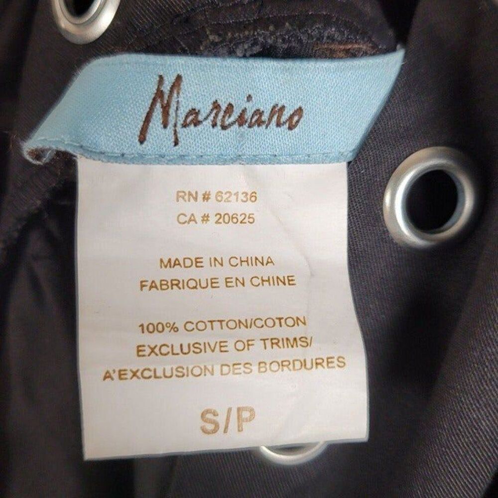 Y2K Marciano Size S Black A-Line Knee Lenght Dress Silver Rings Grommets Eyelet - Picture 12 of 12
